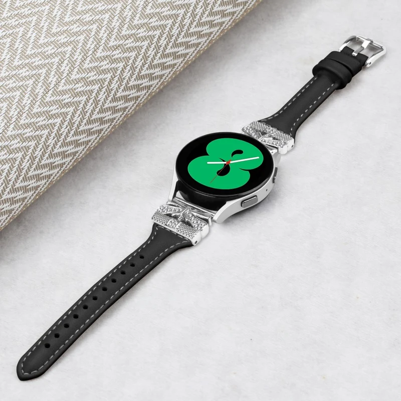 Silver Buckle 20mm Watchband Samsung Galaxy Watch3 41mm / Watch4 / Watch5 / Watch4 Classic / Watch4 Active / Watch5 Active