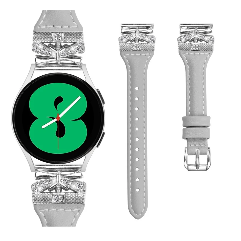 Silver Buckle 20mm Watchband Samsung Galaxy Watch3 41mm / Watch4 / Watch5 / Watch4 Classic / Watch4 Active / Watch5 Active