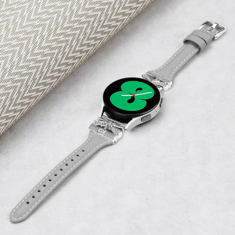 Silver Buckle 20mm Watchband Samsung Galaxy Watch3 41mm / Watch4 / Watch5 / Watch4 Classic / Watch4 Active / Watch5 Active