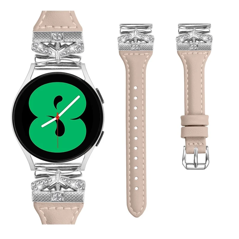 Silver Buckle 20mm Watchband Samsung Galaxy Watch3 41mm / Watch4 / Watch5 / Watch4 Classic / Watch4 Active / Watch5 Active