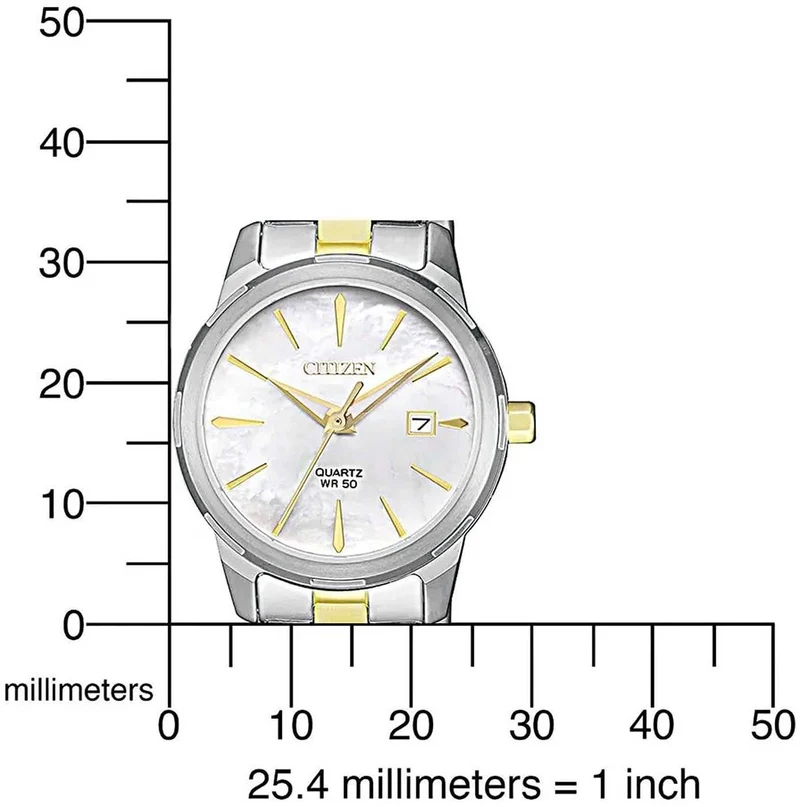 Citizen Elegance EU6074-51D Damenuhr • Perlmutt-Zifferblatt • Bicolor