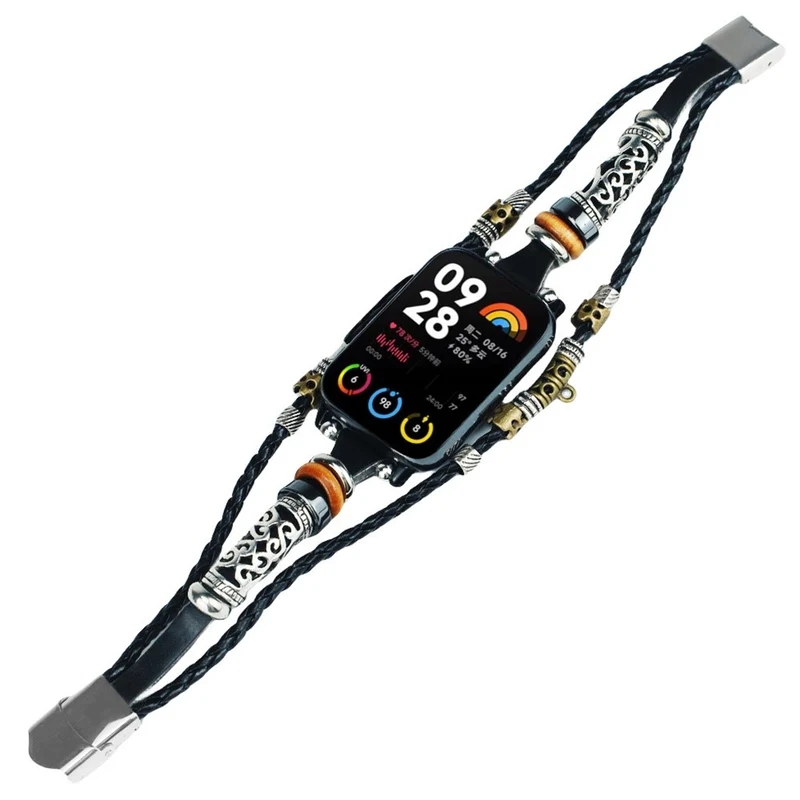 Xiaomi Smart Band 8 Pro Watch Band Retro Style Beads Watch Strap Bracelet