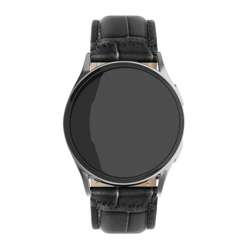Amazfit Bip Max Gebürstetes Lederarmband Krokodilprägung (Schwarz)