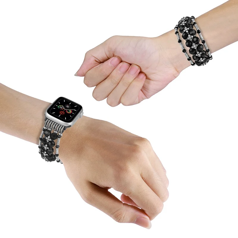 Apple Watch Series 41mm / 40mm / 38mm Beads Band Jewelry Wriststrap