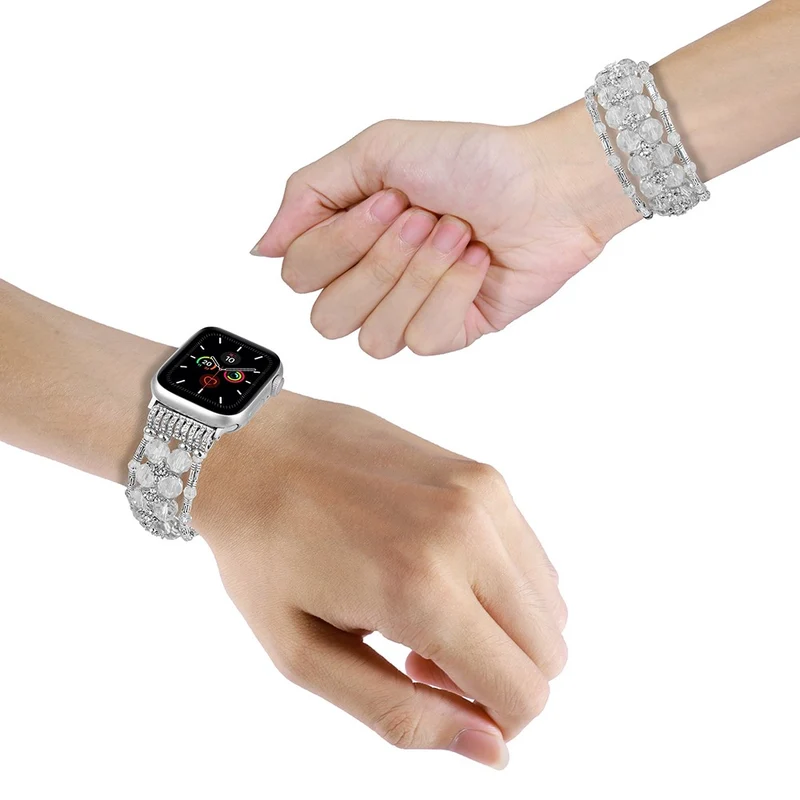 Apple Watch Series 41mm / 40mm / 38mm Beads Band Jewelry Wriststrap