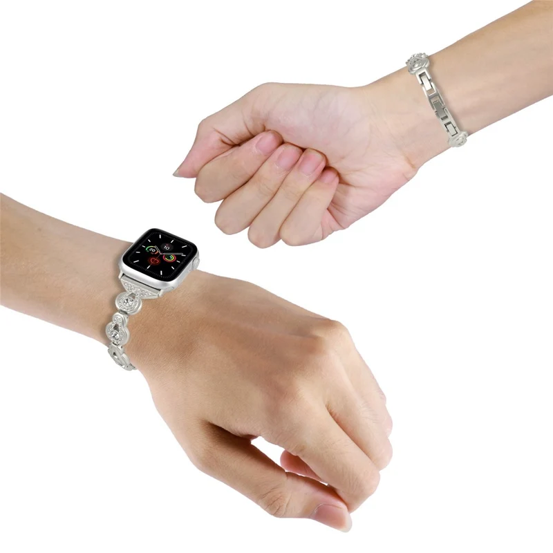 Apple Watch 49mm / 45mm / 44mm / 42mm Watch Band Rhinestone Decor Bracelet