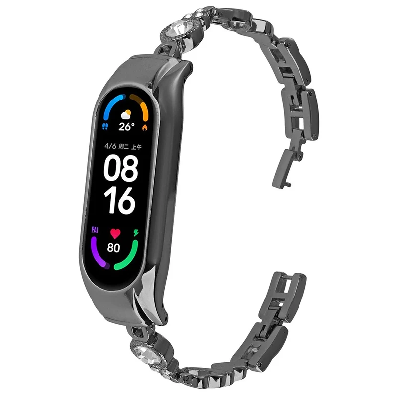 Xiaomi Smart Band 8 Watch Bracelet Rhinestones Decor Metal Strap Replacement