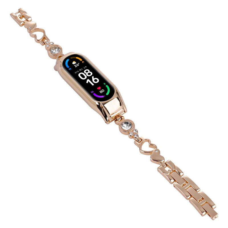Xiaomi Smart Band 8 Watch Bracelet Rhinestones Decor Metal Strap Replacement