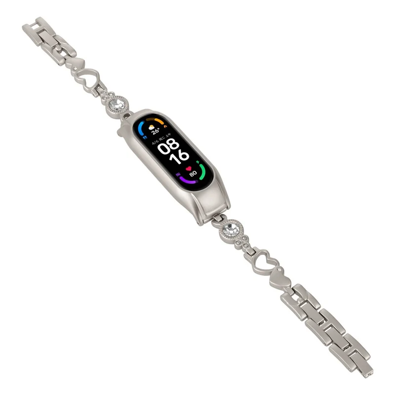 Xiaomi Mi Band 7 Bling Band Rhinestones Decor Stylish Metal Wristband