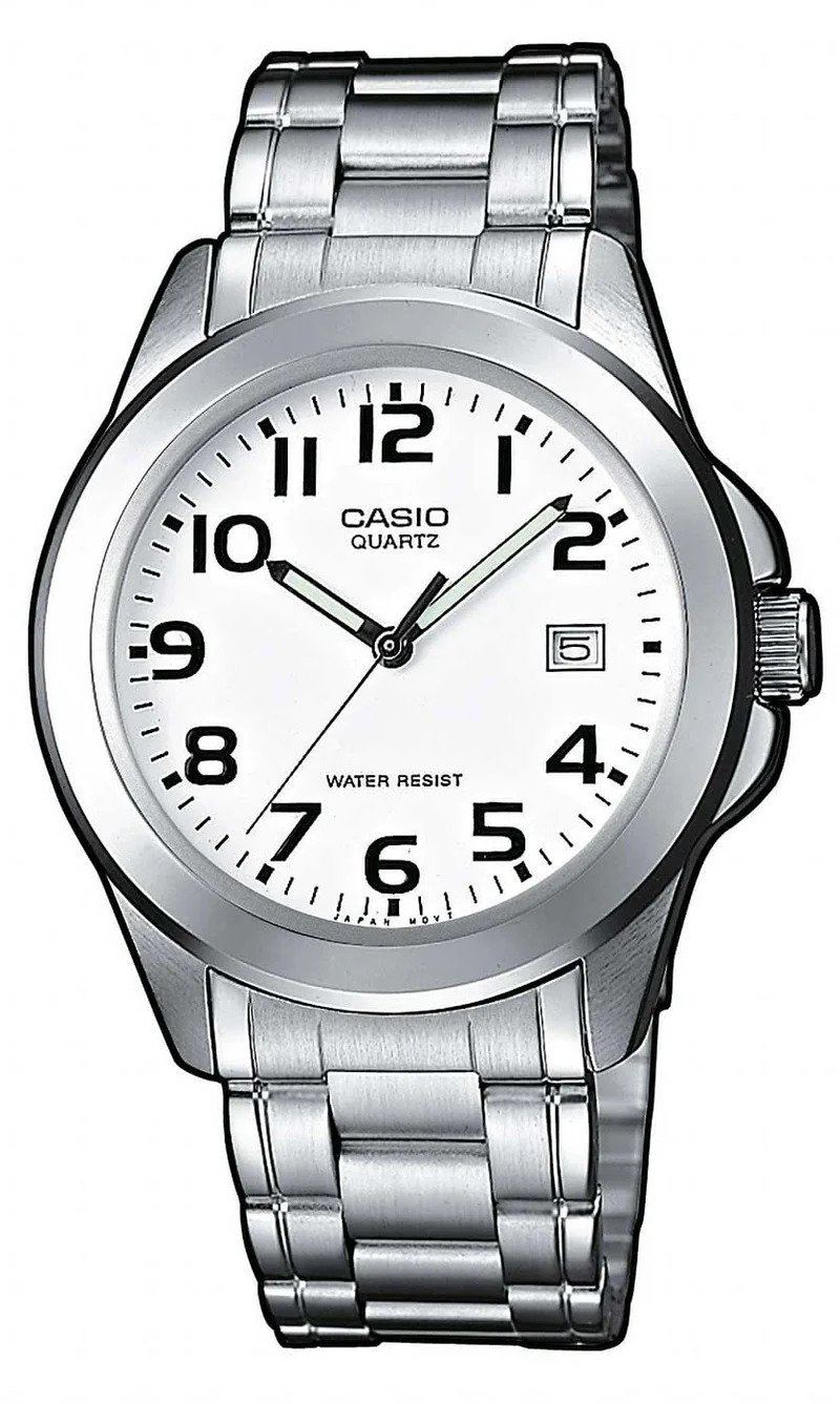 Casio MTP-1259PD-7BEG Herrenuhr • Edelstahl-Armband • Datumsanzeige