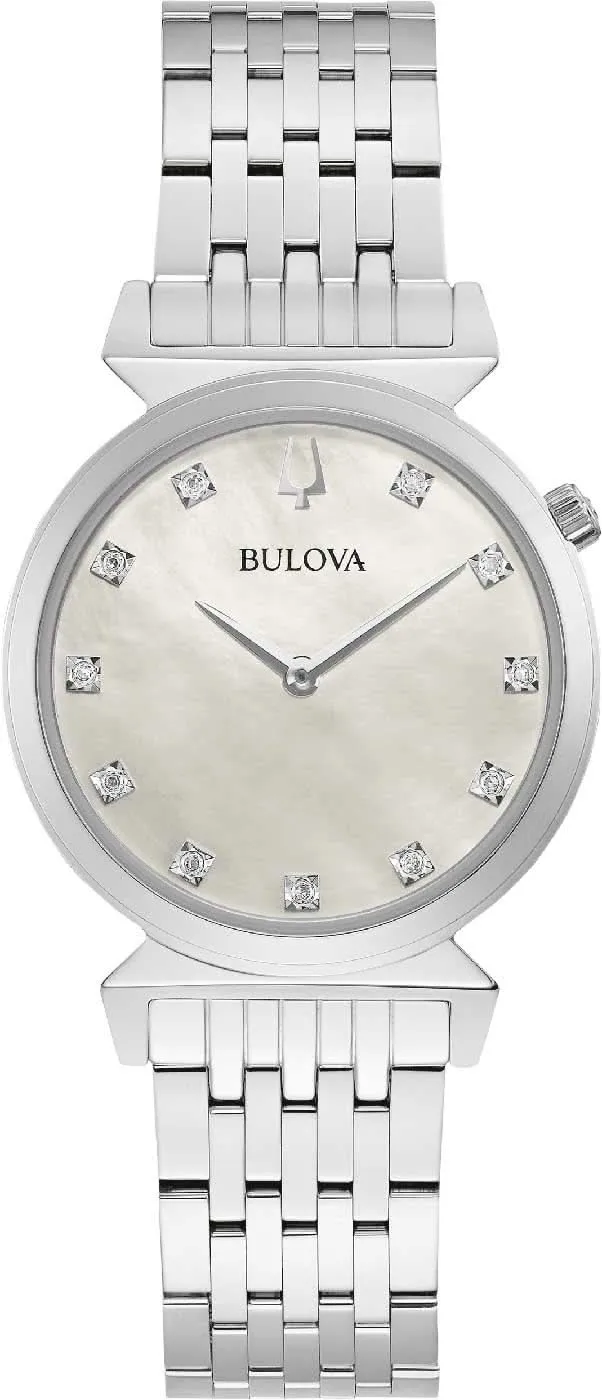 Bulova Regatta 96P216 Damenuhr • 11 Diamanten • Perlmutt-Zifferblatt