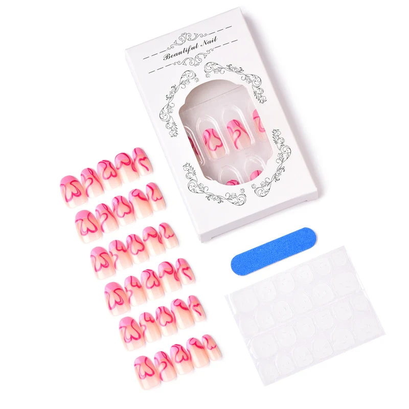 Herz Design Press-On Nagelkunst Set