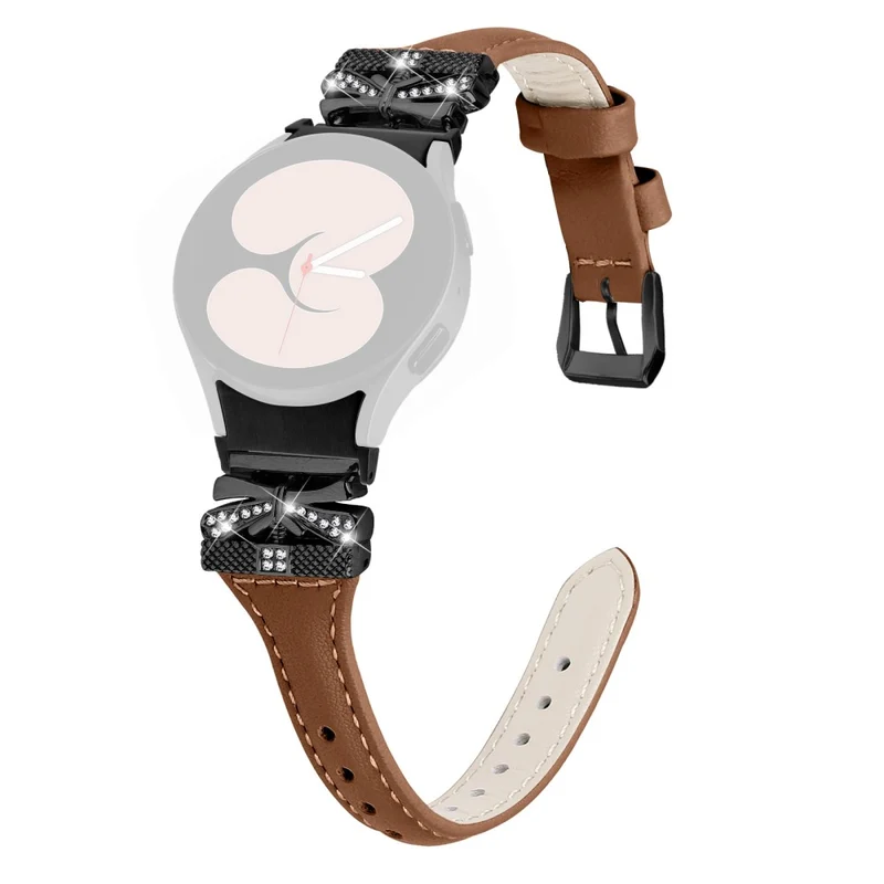Black Buckle Strap Samsung Galaxy Watch4 / Watch5 / Watch4 Classic / Watch4 Active / Watch5 Active Watchband with Butterfly Connector - Dark Blue