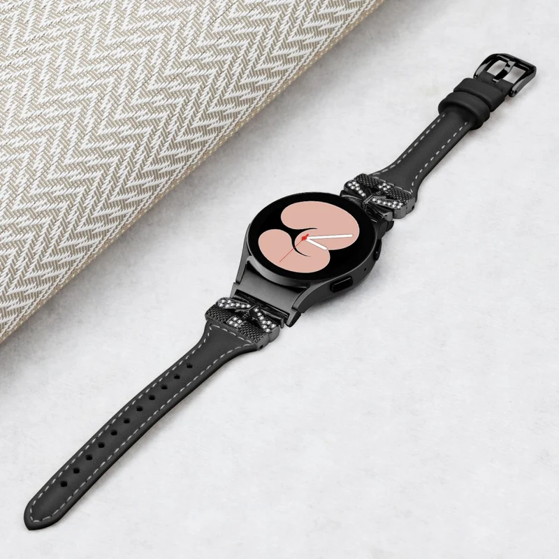 Black Buckle Strap Samsung Galaxy Watch4 / Watch5 / Watch4 Classic / Watch4 Active / Watch5 Active Watchband with Butterfly Connector - Dark Blue