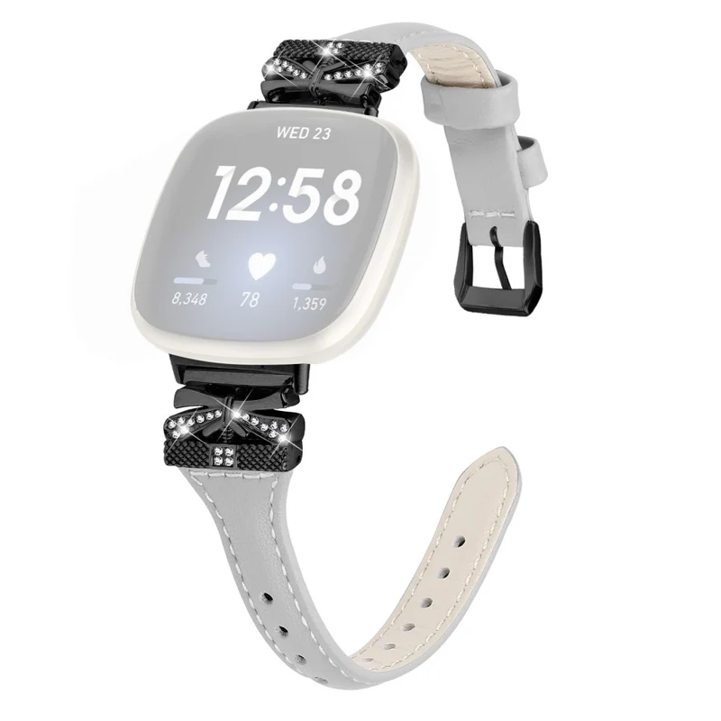 Black Buckle Wrist Band Fitbit Versa 3 / 4 / Sense / Sense 2 Butterfly Connector Smart Watch Strap - Dark Blue
