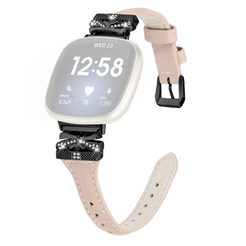 Black Buckle Wrist Band Fitbit Versa 3 / 4 / Sense / Sense 2 Butterfly Connector Smart Watch Strap - Dark Blue