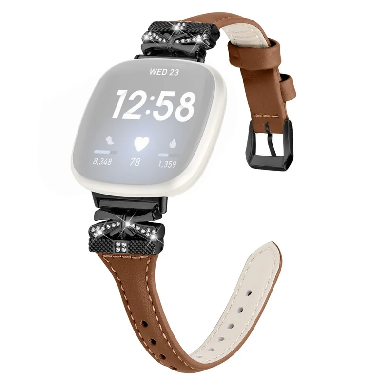 Black Buckle Wrist Band Fitbit Versa 3 / 4 / Sense / Sense 2 Butterfly Connector Smart Watch Strap - Dark Blue