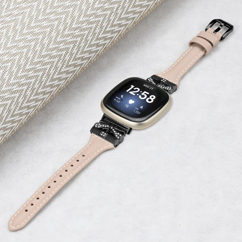 Black Buckle Wrist Band Fitbit Versa 3 / 4 / Sense / Sense 2 Butterfly Connector Smart Watch Strap - Dark Blue