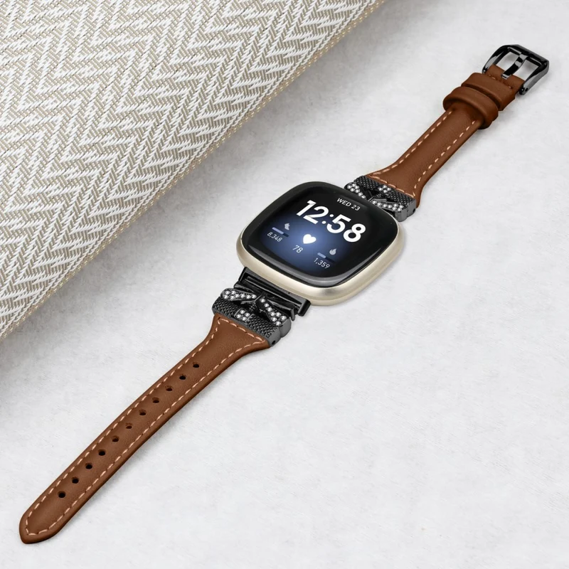 Black Buckle Wrist Band Fitbit Versa 3 / 4 / Sense / Sense 2 Butterfly Connector Smart Watch Strap - Dark Blue