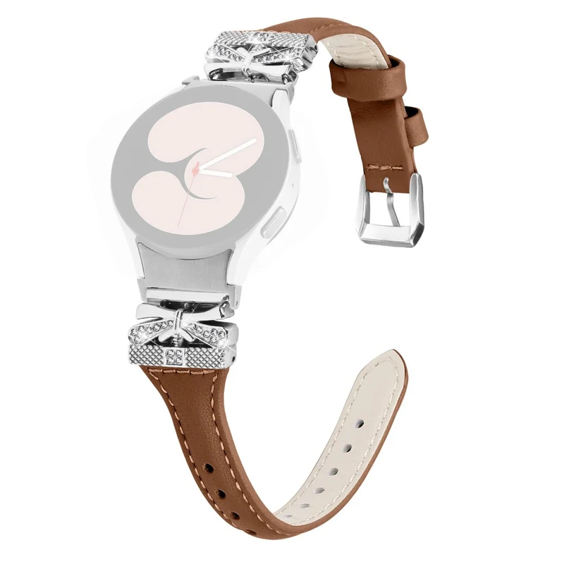 Silver Buckle Watchband Samsung Galaxy Watch6 44mm / Watch6 Classic 43mm / 47mm Watch Strap - Apricot
