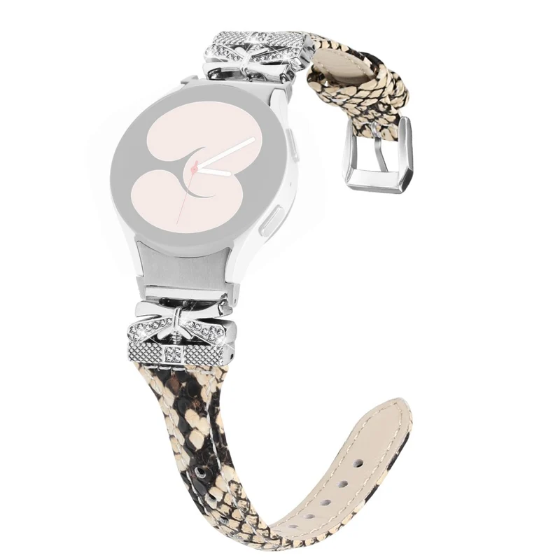 Silver Buckle Watchband Samsung Galaxy Watch6 44mm / Watch6 Classic 43mm / 47mm Watch Strap - Apricot