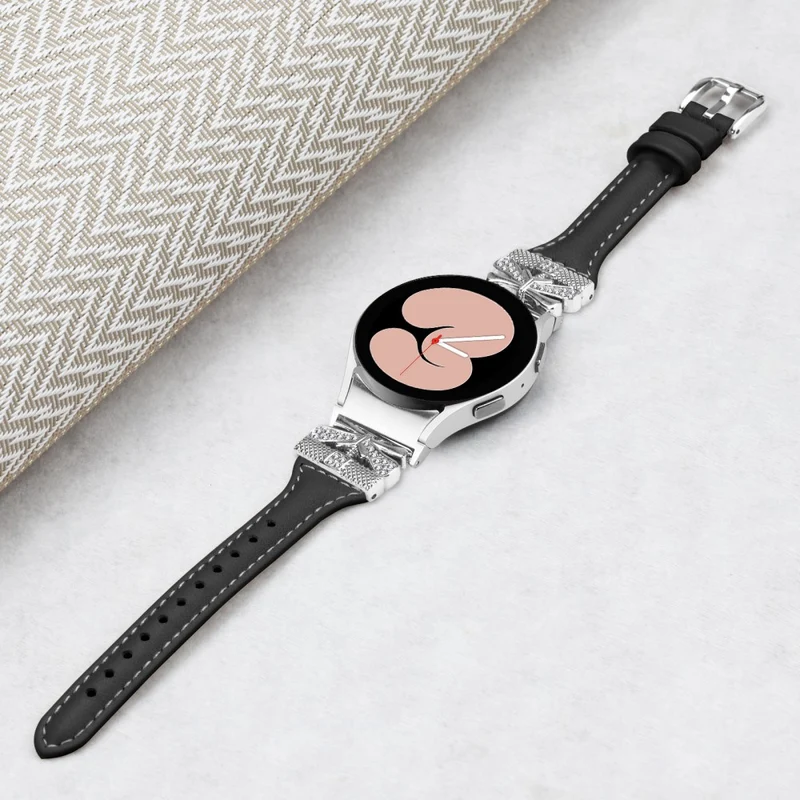 Silver Buckle Watchband Samsung Galaxy Watch6 44mm / Watch6 Classic 43mm / 47mm Watch Strap - Apricot