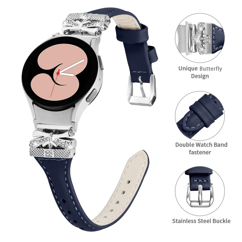 Silver Buckle Watchband Samsung Galaxy Watch6 44mm / Watch6 Classic 43mm / 47mm Watch Strap - Apricot