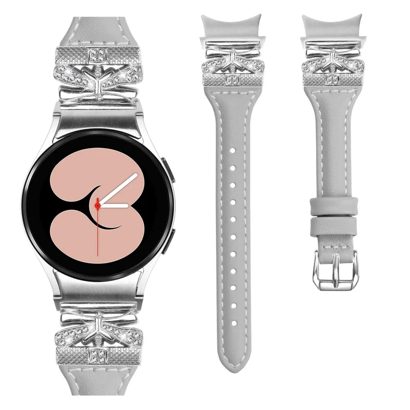 Silver Buckle Watchband Samsung Galaxy Watch6 44mm / Watch6 Classic 43mm / 47mm Watch Strap - Apricot