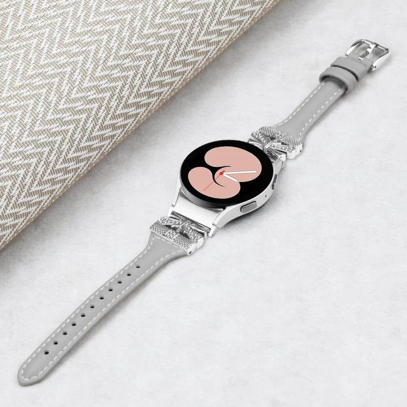 Silver Buckle Watchband Samsung Galaxy Watch6 44mm / Watch6 Classic 43mm / 47mm Watch Strap - Apricot