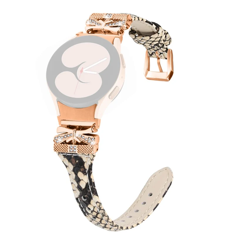 Rose Gold Buckle Strap Samsung Galaxy Watch6 40mm / 44mm / Watch6 Classic 43mm / 47mm Watch Band
