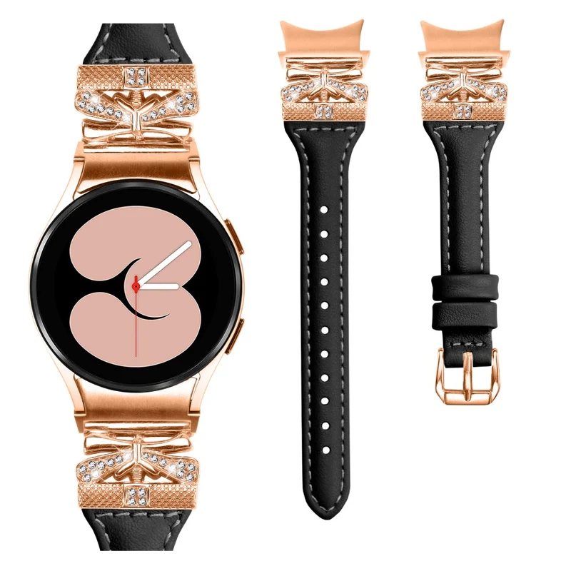 Rose Gold Buckle Strap Samsung Galaxy Watch6 40mm / 44mm / Watch6 Classic 43mm / 47mm Watch Band