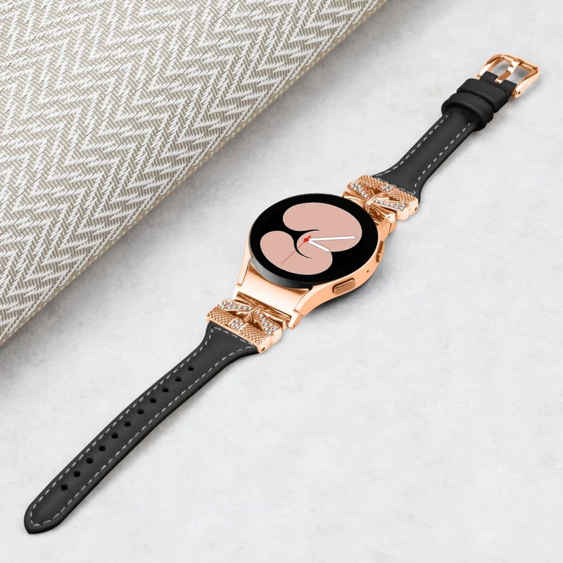 Rose Gold Buckle Strap Samsung Galaxy Watch6 40mm / 44mm / Watch6 Classic 43mm / 47mm Watch Band