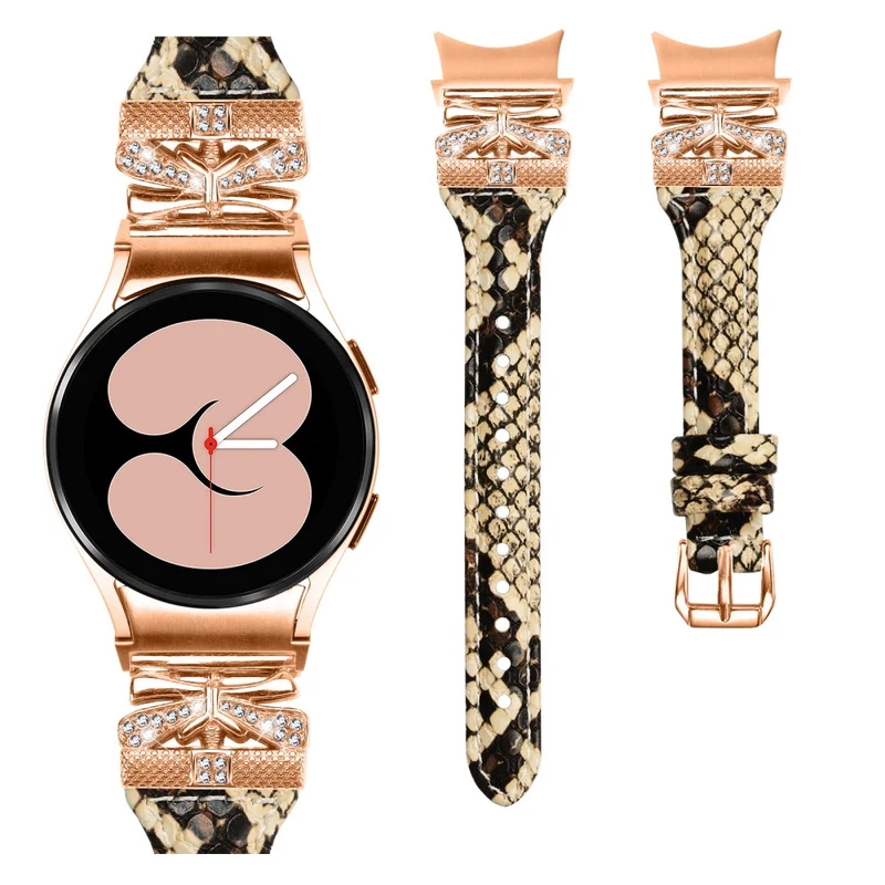 Rose Gold Buckle Strap Samsung Galaxy Watch6 40mm / 44mm / Watch6 Classic 43mm / 47mm Watch Band
