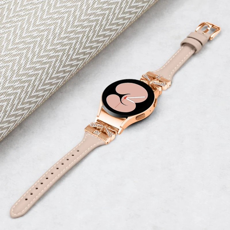 Rose Gold Buckle Strap Samsung Galaxy Watch6 40mm / 44mm / Watch6 Classic 43mm / 47mm Watch Band
