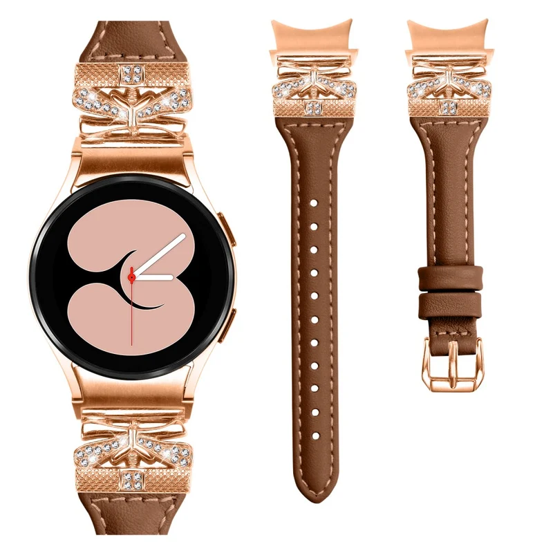 Rose Gold Buckle Strap Samsung Galaxy Watch6 40mm / 44mm / Watch6 Classic 43mm / 47mm Watch Band