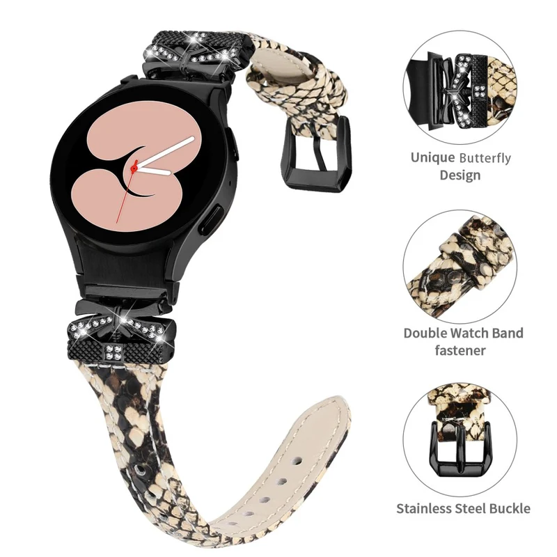 Black Buckle Band Samsung Galaxy Watch6 44mm / Watch6 Classic 43mm / 47mm Adjustable Watch Strap