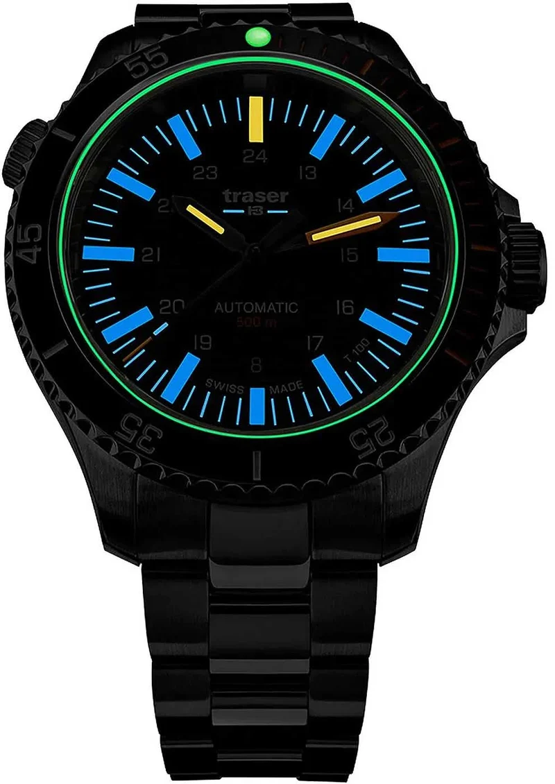 Traser P67 Diver Automatic 110332 Herrenuhr • Trigalight H3-Tritium • Swiss Made