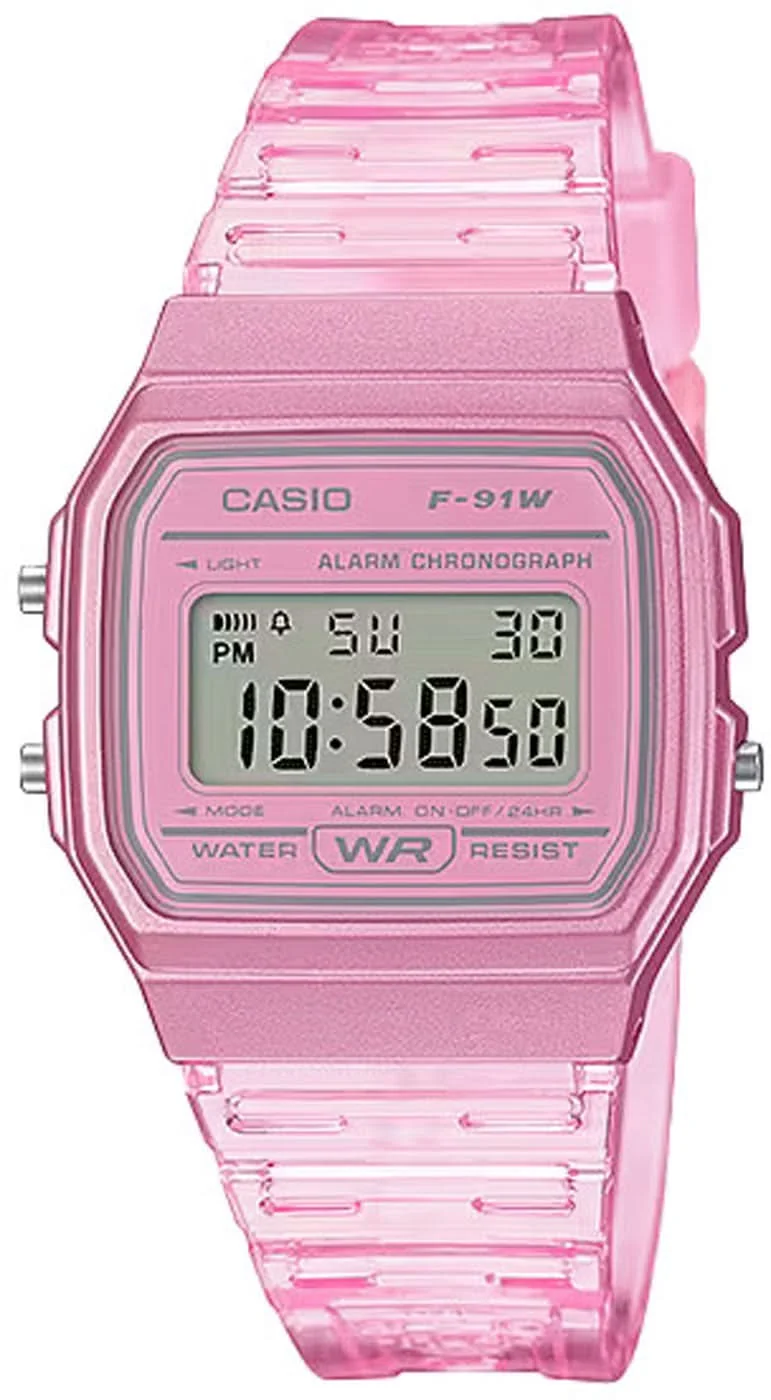 Casio Vintage F-91WS-4EF Damenuhr • Kultiges Retro-Design • Praktische Alltagsfunktionen