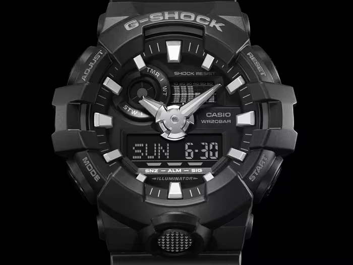 Casio G-SHOCK GA-700-1BER Herrenuhr • Extreme Stoßfestigkeit • Weltzeitfunktion