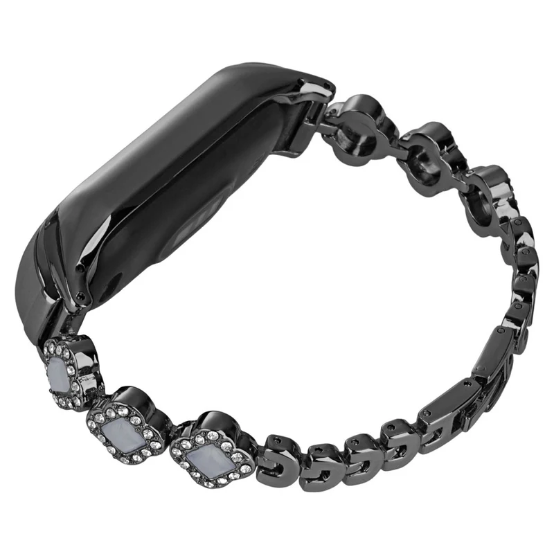 Xiaomi Smart Band 8 Watch Band Strap Rhinestone Decor Clover Bracelet