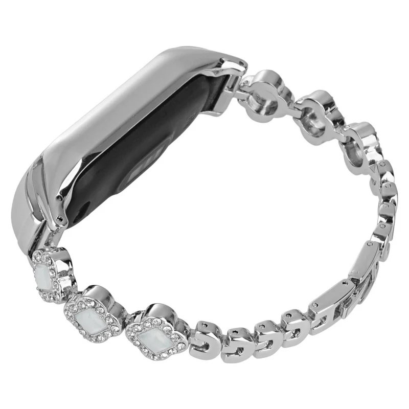 Xiaomi Smart Band 8 Watch Band Strap Rhinestone Decor Clover Bracelet