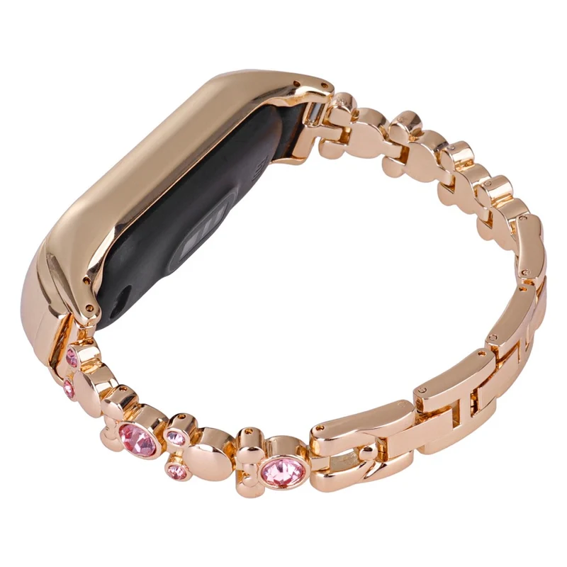 Xiaomi Mi Band 7 Rhinestone Decor Watch Band Metal Strap Replacement