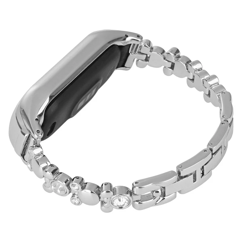 Xiaomi Smart Band 8 Watch Strap Rhinestone Decor Metal Wrist Band Bracelet