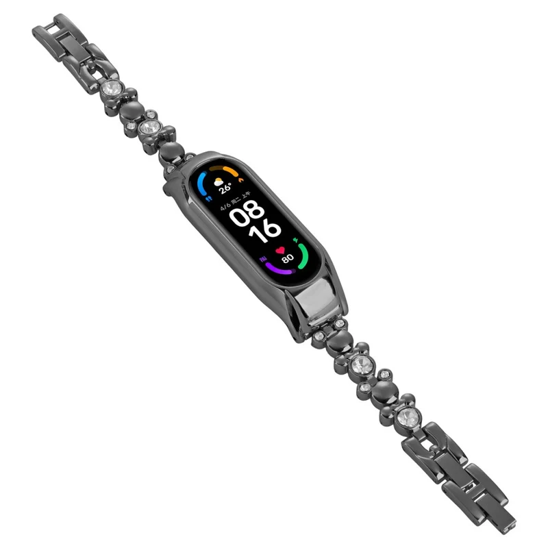 Xiaomi Smart Band 8 Watch Strap Rhinestone Decor Metal Wrist Band Bracelet