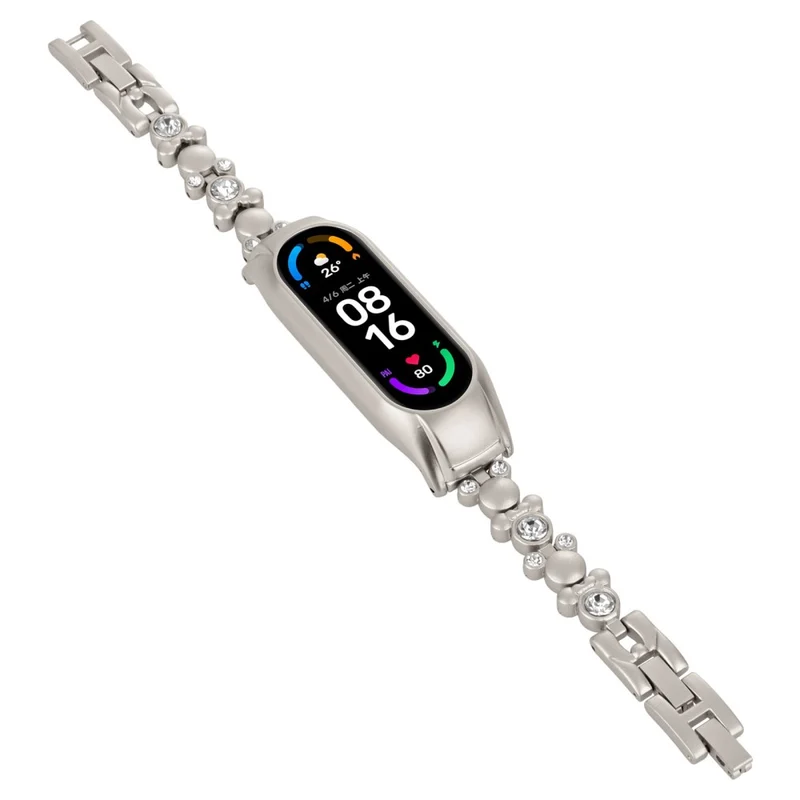 Xiaomi Smart Band 8 Watch Strap Rhinestone Decor Metal Wrist Band Bracelet