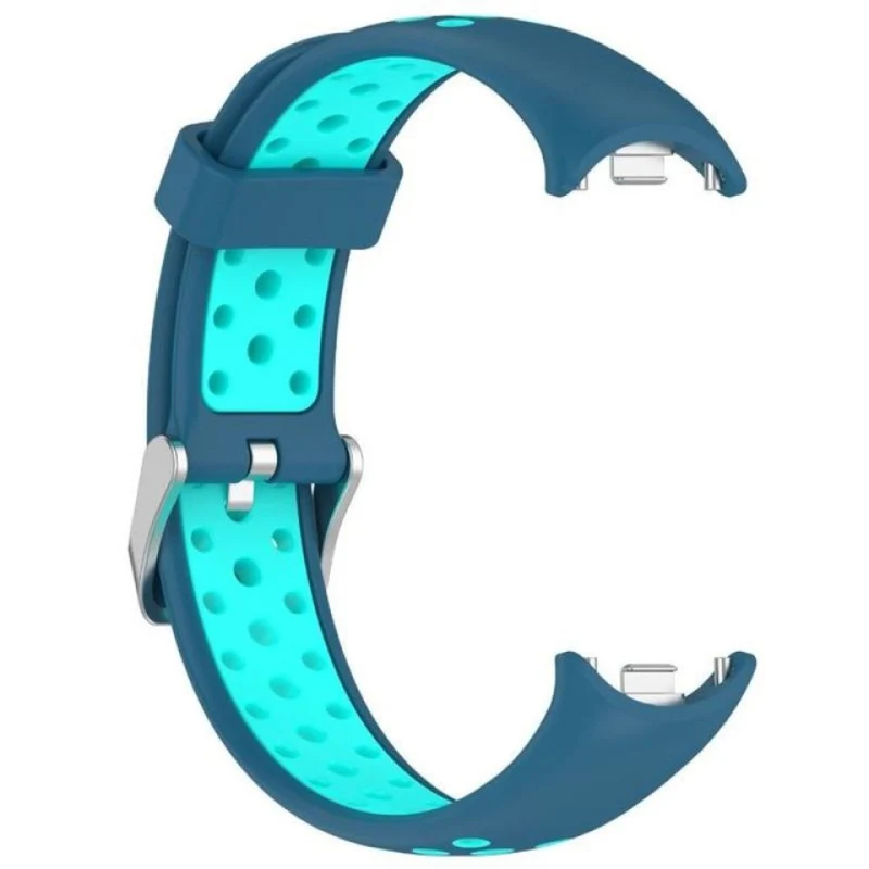 Xiaomi Smart Band 8 Silicone Watch Band Dual Color Adjustable Wrist Strap - Black+Grey