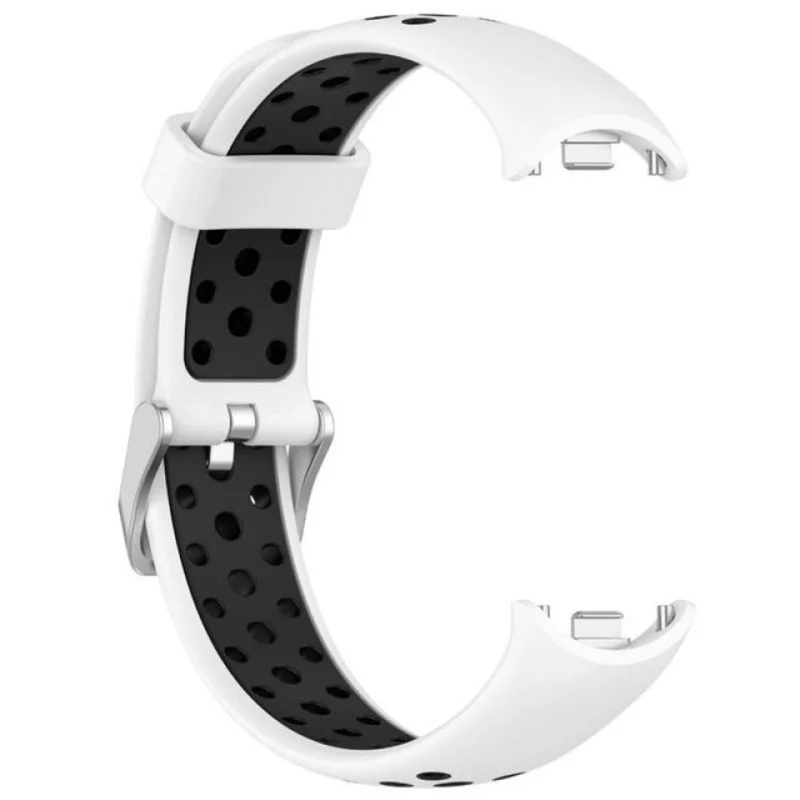Xiaomi Smart Band 8 Silicone Watch Band Dual Color Adjustable Wrist Strap - Black+Grey