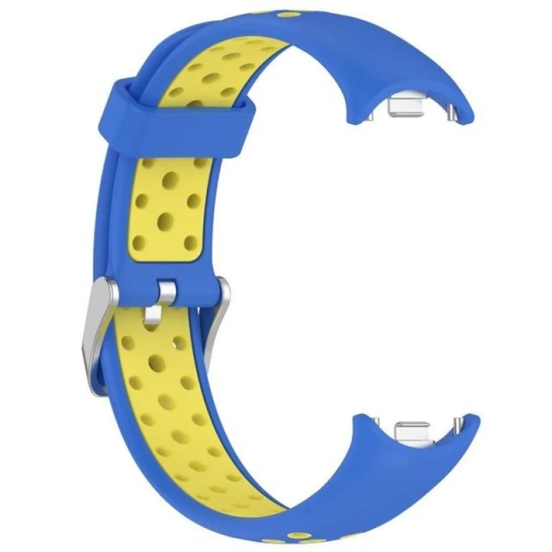 Xiaomi Smart Band 8 Silicone Watch Band Dual Color Adjustable Wrist Strap - Black+Grey
