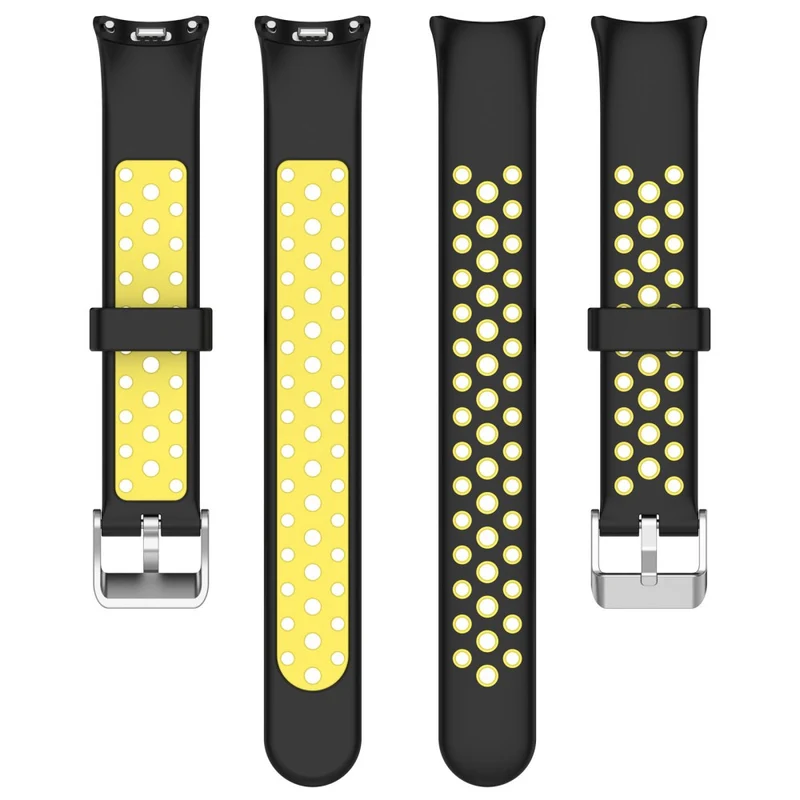 Xiaomi Smart Band 8 Silicone Watch Band Dual Color Adjustable Wrist Strap - Black+Grey