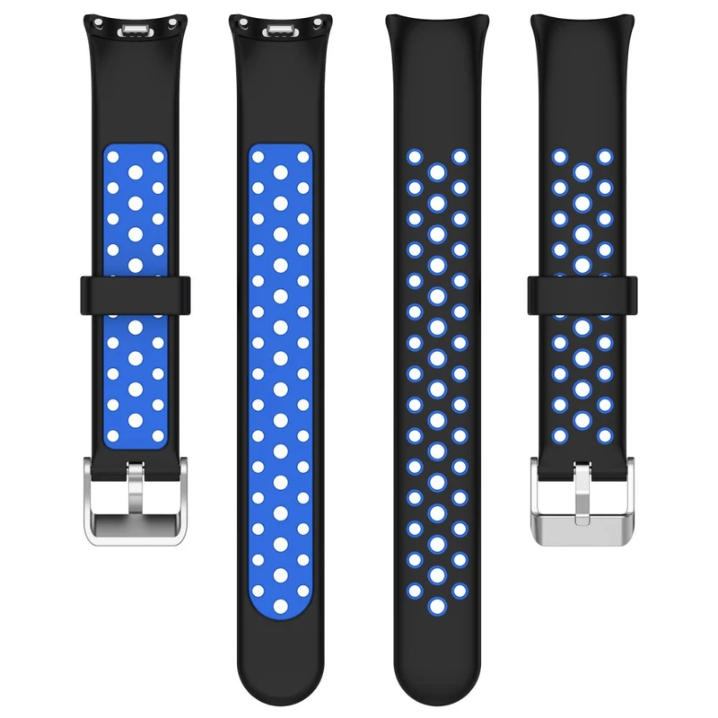 Xiaomi Smart Band 8 Silicone Watch Band Dual Color Adjustable Wrist Strap - Black+Grey